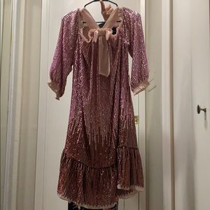 Kaleidoscope Sequin Cold-Shoulder Short Dress